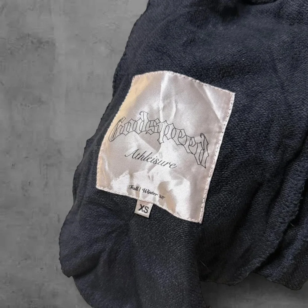Y2K Vintage Baggy Godspeed Athleisure Black Gothic Logo Sweatpants